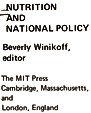 Cover of: Nutrition and national policy by Beverly Winikoff, editor.