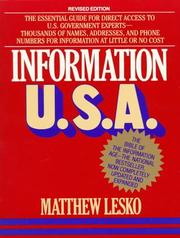 Cover of: Information U.S.A.: Revised Edition (Lesko's Info-Power)