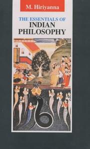 Cover of: The Essentials of Indian Philosophy by M. Hiriyanna