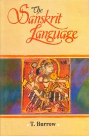 The Sanskrit language by T. Burrow