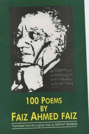 Cover of: 100 poems by Faiz Ahmed Faiz, 1911-1984 by Faiz Ahmad Faiz