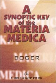Cover of: A Synoptic Key of the Materia Medica
