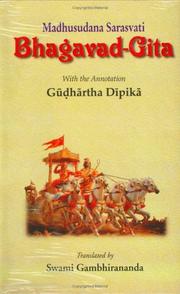 Cover of: Bhagavadgita by Madhusudana Saraswati