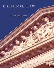 Cover of: Criminal Law by Joel Samaha