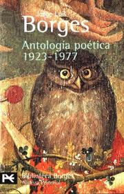 Cover of: Antología poética 1923-1977