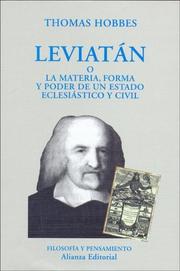 Cover of: Leviatán by Thomas Hobbes