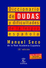 Cover of: Dicc Dudas y Dificultades de la Leng Espan by Seco, Manuel