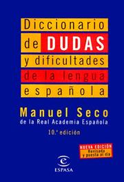 Cover of: Dicc Dudas y Dificultades de la Leng Espan