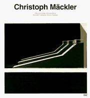 Cover of: Christoph Mackler (Current Architecture Catalogues)