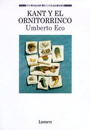 Cover of: Kant y el ornitorrinco by Umberto Eco