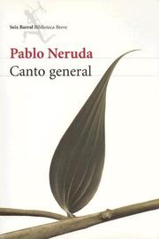Cover of: Canto General/ General Song