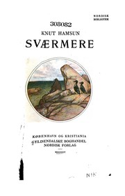 Cover of: Sværmere by Knut Hamsun