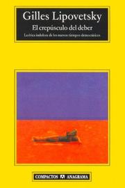 Cover of: El Crepusculo del Deber