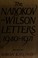 Cover of: The Nabokov-Wilson letters