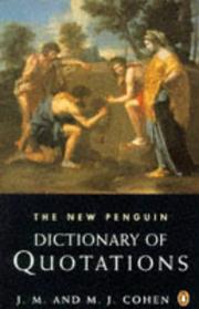 Cover of: Dictionary of Quotations, The New Penguin (Dictionary) by J. M. (John Michael) Cohen