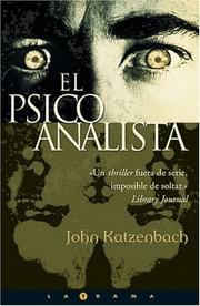 Cover of: El psicoanalista by John Katzenbach