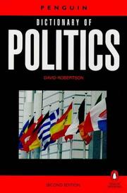 Cover of: The Penguin dictionary of politics by Robertson, David