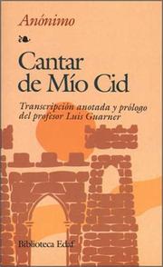 Cover of: Cantar de Mío Cid by Anonymous