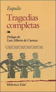 Cover of: Tragedias Completas by Esquilo