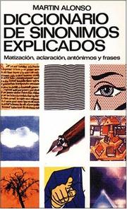 Cover of: diccionario de sinonimos explicados