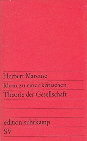 Cover of: Ideen zu einer kritischen Theorie der Gesellschaft