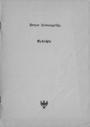 Cover of: Harzer Heimatgrüße: Gedichte