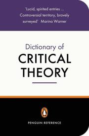 Cover of: The Penguin dictionary of critical theory