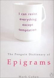 Cover of: The Penguin dictionary of epigrams