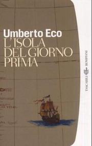 Cover of: L'Isola Del Giorno Prima by Umberto Eco