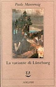 Cover of: La variante di Lüneburg by Paolo Maurensig