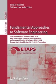 Cover of: Fundamental Approaches to Software Engineering by Reiner Hähnle, Wil van der Aalst