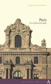 Cover of: Paris: an architectural guide