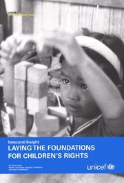 Cover of: Laying the Foundations for Children's Rights