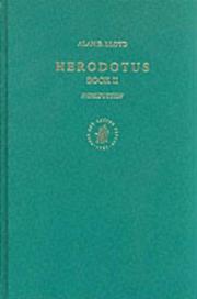 Cover of: Herodotus Book II by Alan B. Lloyd