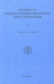 Studies in Graeco-Roman religions and Gnosticism by Miroslav Marcovich