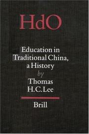 Cover of: Education in Traditional China: A History (Handbook of Oriental Studies/Handbuch Der Orientalistik)