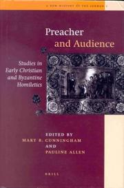 Cover of: Preacher and audience: studies in early Christian and Byzantine homiletics