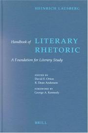 Cover of: Handbook of Literary Rhetoric: A Foundation for Literary Study