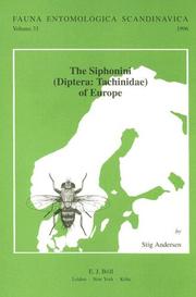 Cover of: The Siphonini (Diptera:Tachinidae) of Europe