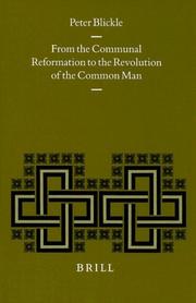 Cover of: From the communal Reformation to the revolution of the common man