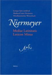 Cover of: Mediae Latinitatis lexicon minus = by Jan Frederik Niermeyer