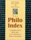 Cover of: The Philo Index