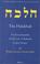 Cover of: The Halakhah