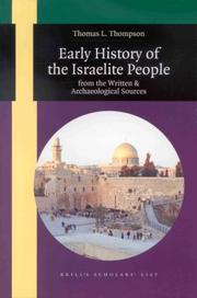 Cover of: Early history of the Israelite people by Thomas L. Thompson