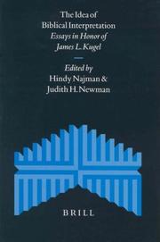 Cover of: The Idea of Biblical Interpretation by 