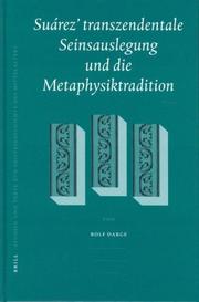 Cover of: Suarez' Transzendentale Seinsauslegung Ude Die Metaphysiktration (Studien Und Texte Zur Geistesgeschichte Des Mittelalters)