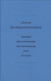 Cover of: 4 Baruch (Paraleipomena Jeremiou) (Writings from the Greco-Roman World)
