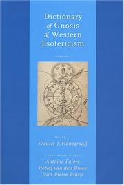 Cover of: Dictionary of Gnosis and Western Esotericism by 