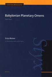 Cover of: Babylonian Planetary Omens, Part Four (Cuneiform Monographs) | Erica Reiner