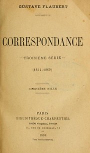 Cover of: Correspondance (1850-1854)/(1869-1880)